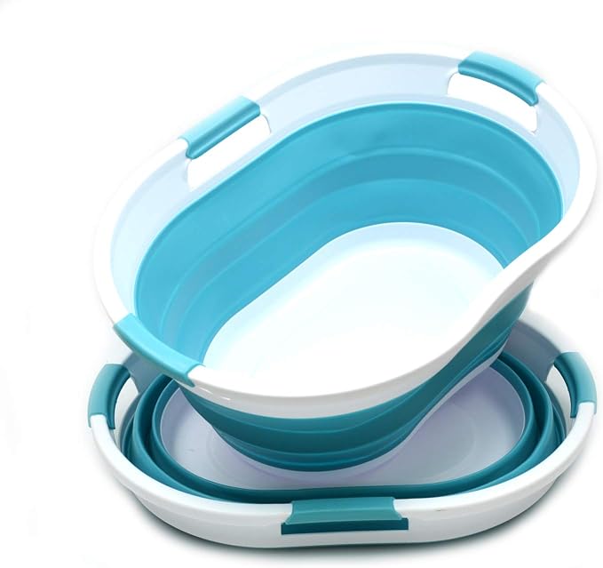 'SAMMART Set of 2-36L Collapsible Oval Laundry Basket-Foldable Storage by SAMMART