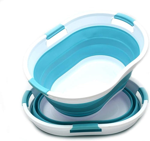 'SAMMART Set of 2-36L Collapsible Oval Laundry Basket-Foldable Storage by SAMMART