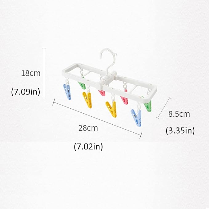 MXY Plastic Clothespins Foldable Clothes Socks Underwear Hooks Laundry Colorful - Image 8