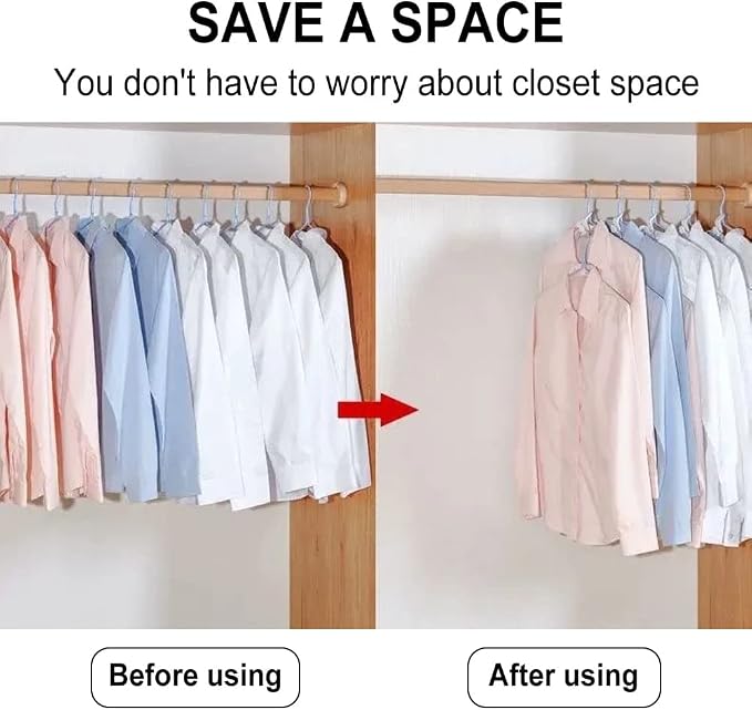 Clothes Hanger Connector Hooks, Thickened 20lbs Space Saving Closet Hanger - Image 3