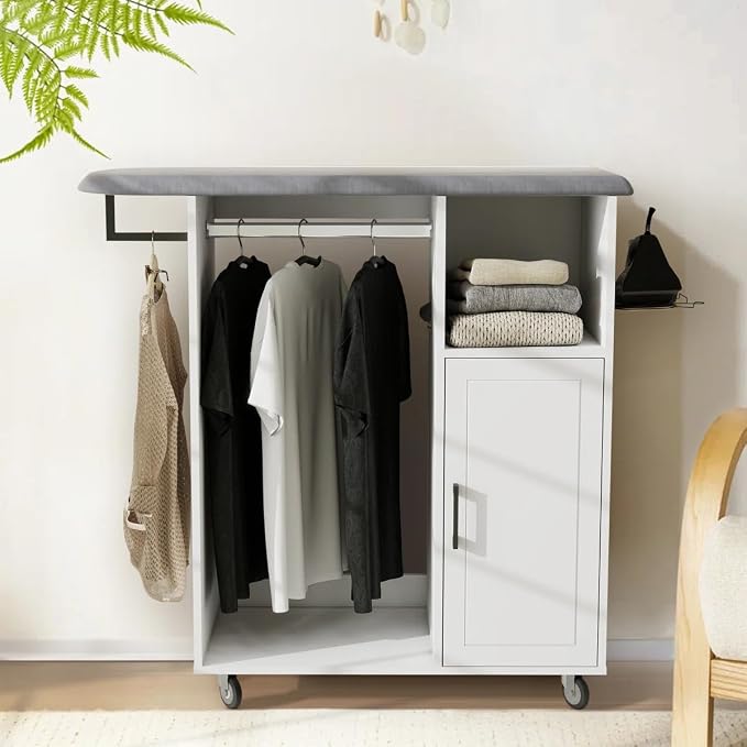 Ironing Cart with Rolling Ironing Board, Mobile Laundry Table - Image 7