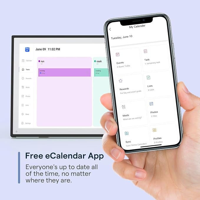 Digital Calendar, Smart WiFi Electronic Calendar&Chore Chart, IPS Touch Screen - Image 5