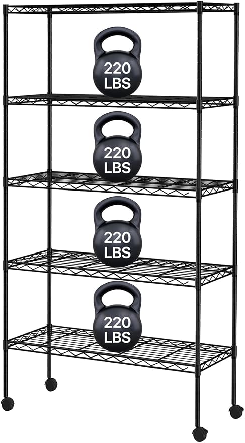 Meet perfect 5-Tier Metal Storage Shelving Unit by Meet+perfect