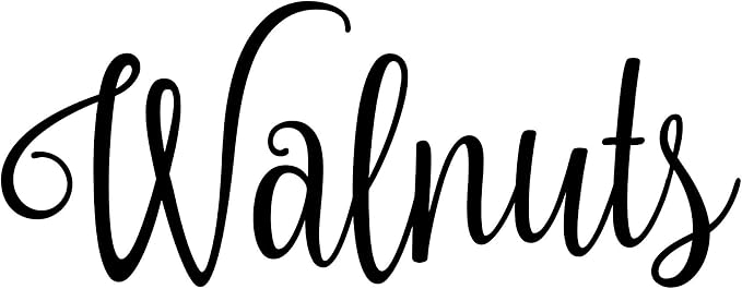 Walnuts 5.5w x 2h Label | Kitchen Pantry Organization | Die Cut Vinyl Decal | by MinglewoodTrading