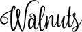 Walnuts 5.5w x 2h Label | Kitchen Pantry Organization | Die Cut Vinyl Decal | by MinglewoodTrading