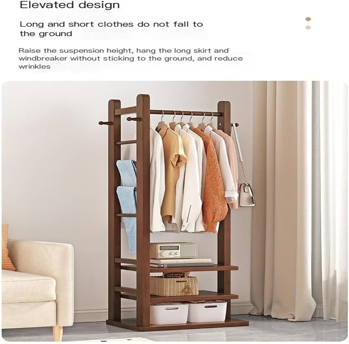 Laundry Rack Coat Rack Floor-Standing Clothes Rack Living Room Household - Image 8