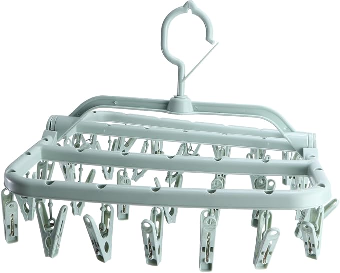 Boy Girl's Underwear Socks Drying Rack Plastic Hangers Clips Foldable Design by Parliky