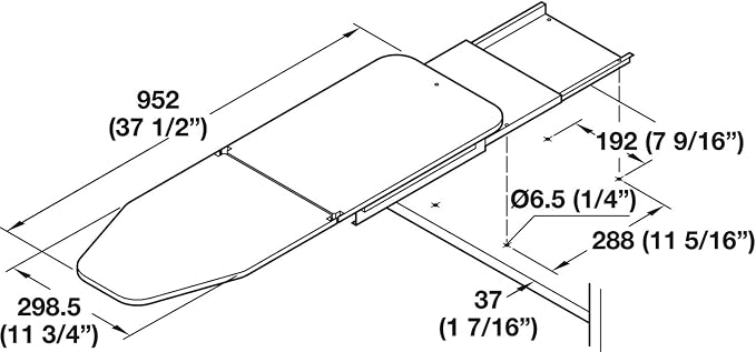 Häfele Ironing Board Shelf-Mounted, Made of Steel - Image 3