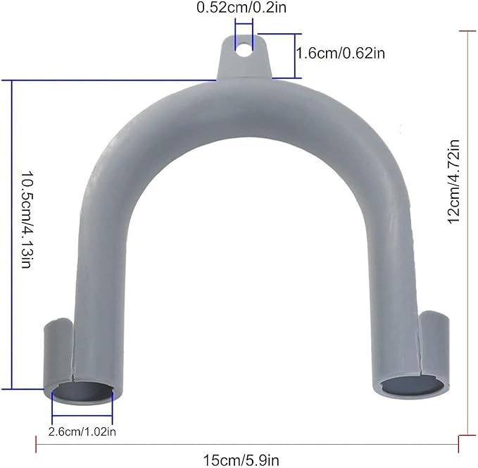 2Pcs Gray Clothes Washer Drain Hose Holder - Image 2