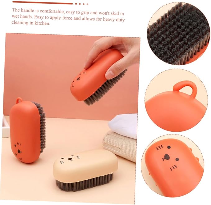 SAFIGLE 2PCS Soft Bristle Home Laundry Brush Set Multifunctional Plastic Scrub - Image 7