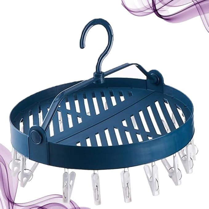 GLEAVI Multifunctional Round Foldable Clothespin Drying Rack - Image 5