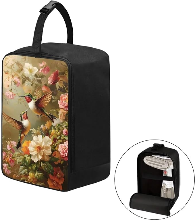 Portable Travel Iron Storage Bag Hummingbird Heavy Fabric Bag - Image 2