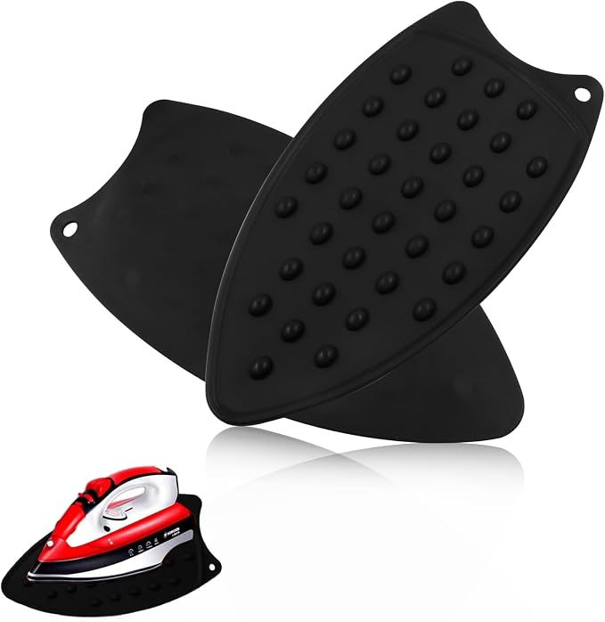 2 Pcs Silicone Iron Rest Pads Mat Iron Hot Heat Resistant Protective Pads by Moicstiy