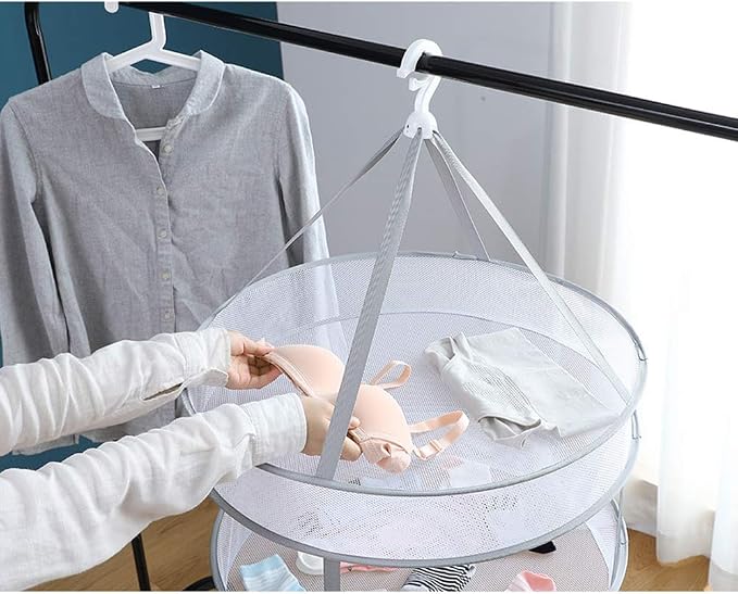 Sweater Hanging Dryer, Foldable Mesh Clothes Hanging Dryer Foldable Drying Rack - Image 3