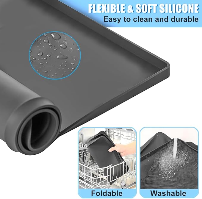 Washing Machine Silicone Mat Washer Drain Pan, Washer Tray Washing Machine Pan - Image 8