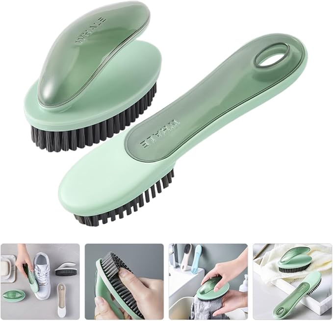 2pcs Shoe Brush and Laundry Scrub Brush Set Green Clothes Scrubber - Image 7