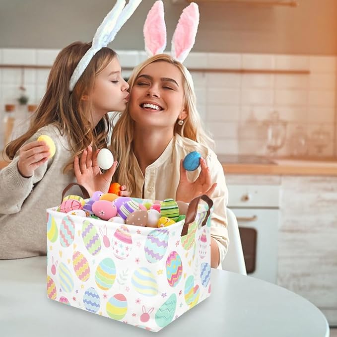 FXOLCSHE Rectangular 3pack Easter basket, Easter basket empty, Kids Toy Storage - Image 4