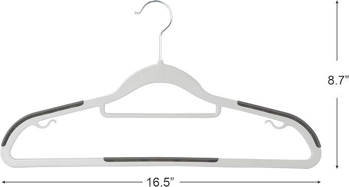 Finnhomy Bar Design Heavy Duty 50 Pack Plastic Hangers, Clothes Hangers - Image 2