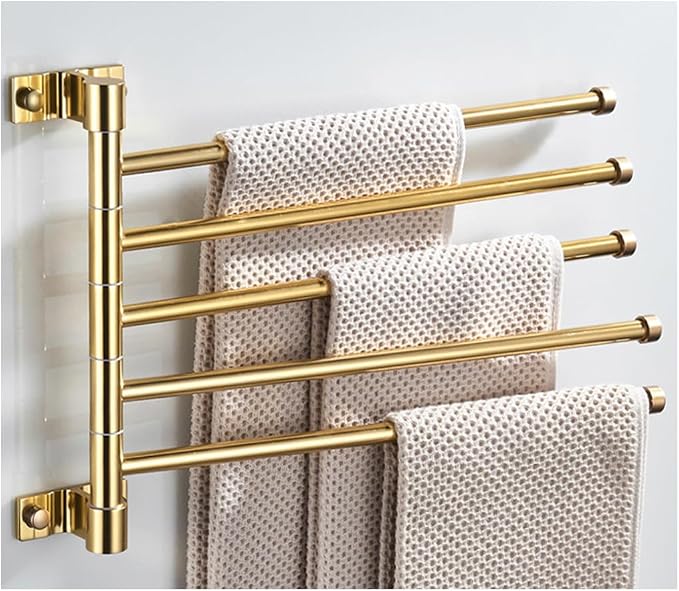 Modern Gold Swivel Towel Rack Bar Rails by Unknown