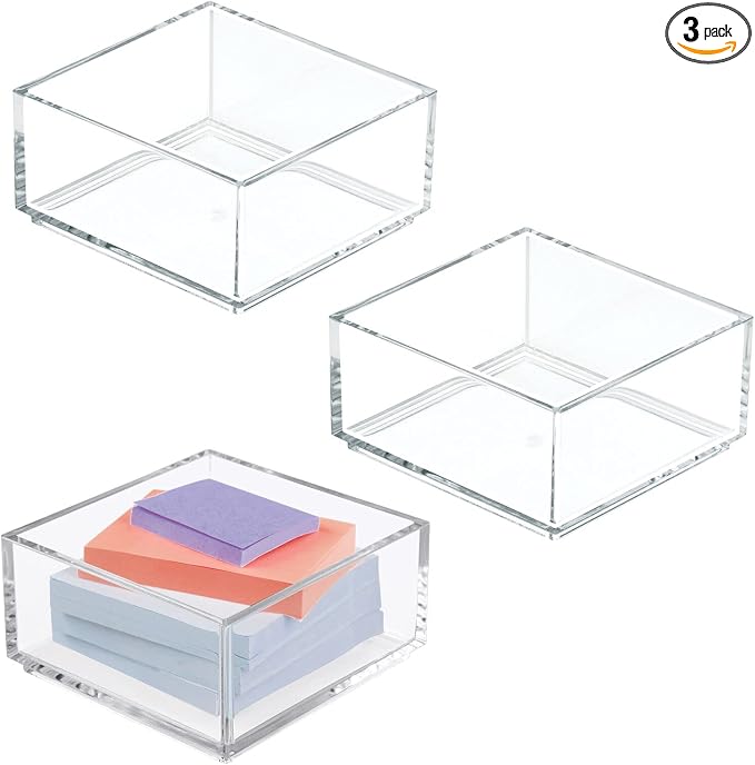 mDesign Plastic Square Desk Organizer by mDesign