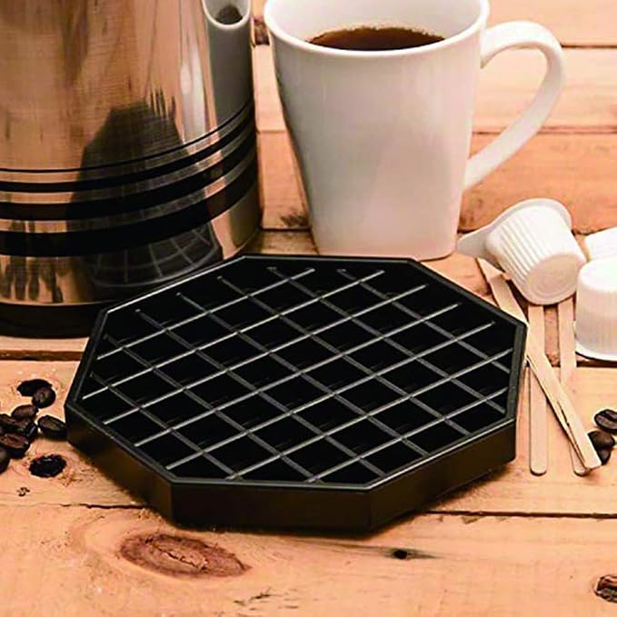 Octagon Coffee Drip Tray by Hard Black Plastic - Image 4