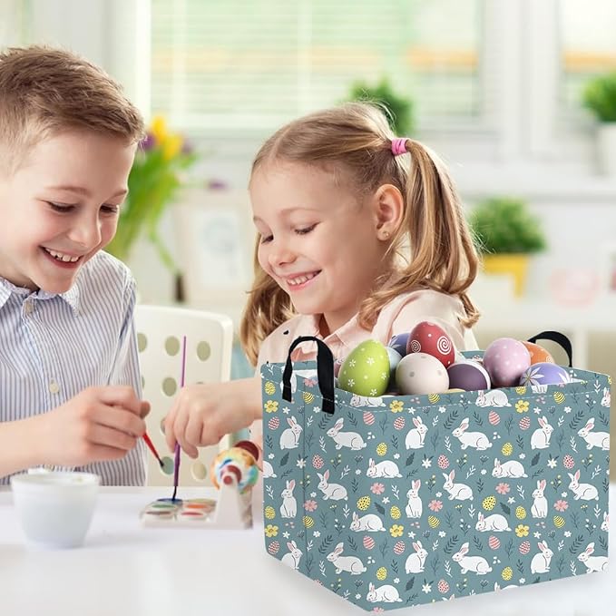 Rectangular Easter basket, Easter basket empty, Kids Storage Baskets - Image 4