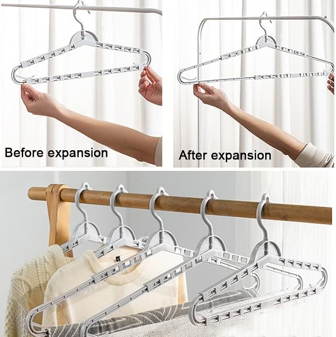 4 Pack Extra Large Hangers Enlarge Adjustable Shoulder 16.5"-26" Drying Hanger - Image 4