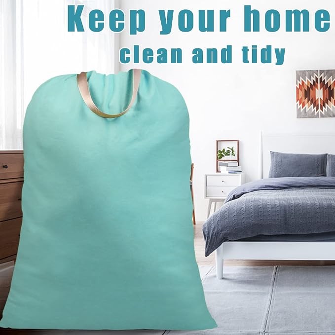 LOLOMLO Extra Large Canvas Laundry Bags - Image 7