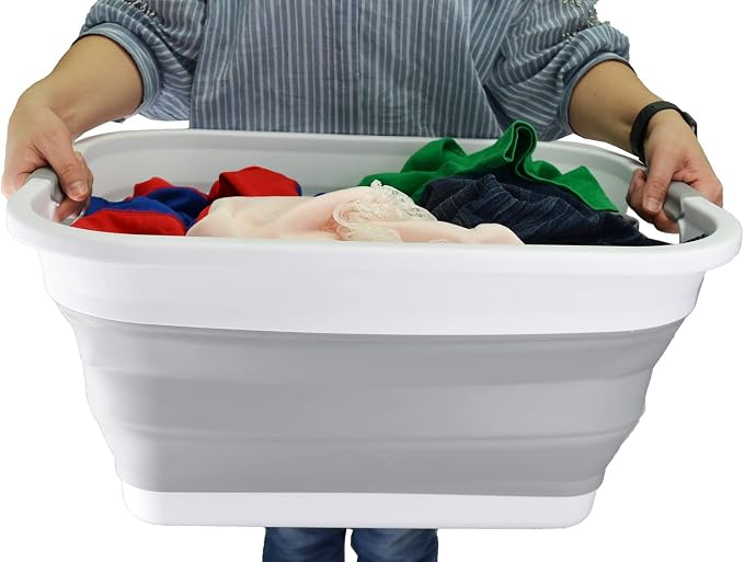 SAMMART 36L Collapsible Plastic Laundry Basket - Image 6