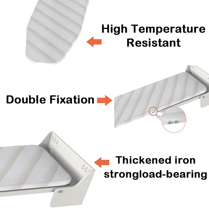 uyoyous Heavy Duty Ironing Board Wall Mounted 37.8x11.8 Inch, Foldable - Image 4