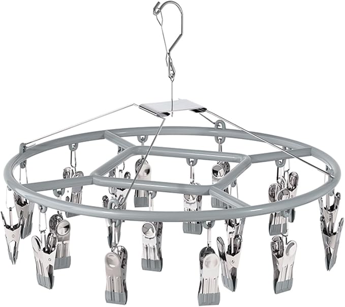 Round Drying Rack, Windproof Hook, Aluminum Drip Drying Hanger by Unknown
