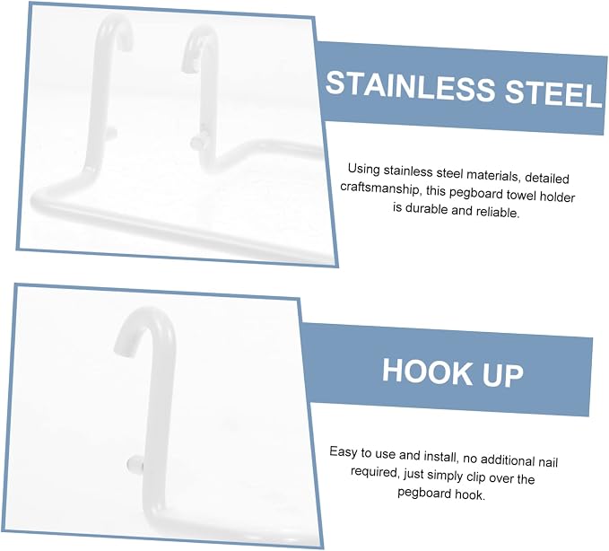 2 Pcs Pegboard Towel Holder Hooks Paper Towel Holders - Image 8