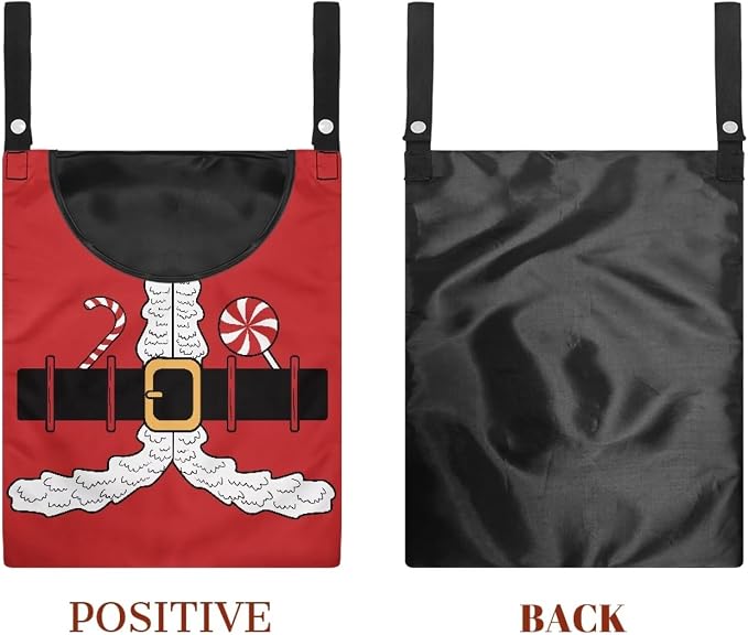 Santa Suit Clothespin Bag with Large Opening, Clothespin Storage Bag Laundry - Image 7