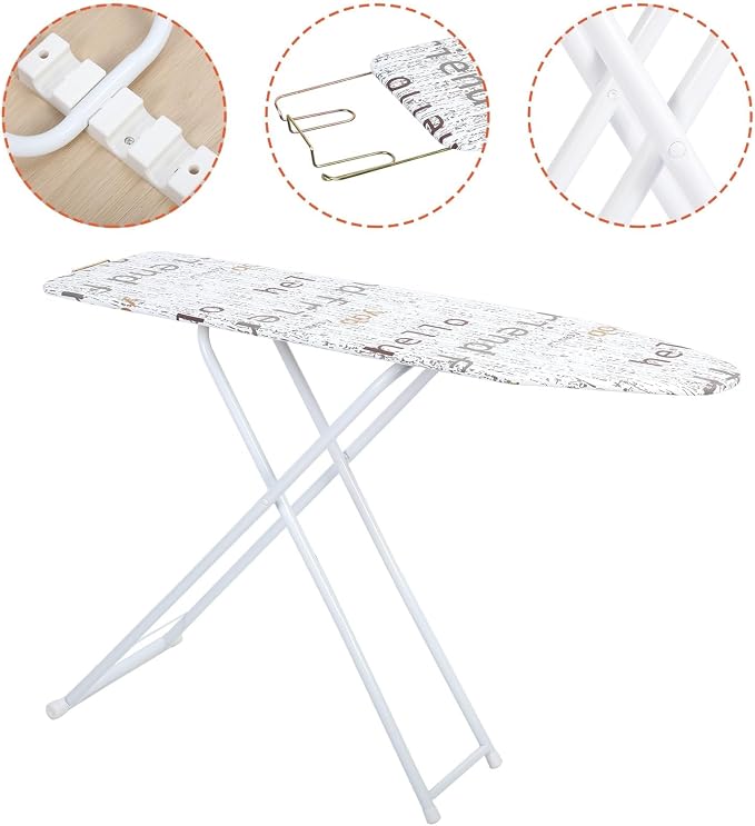 Foldable Ironing Board 43" x 13", Height Adjustable Iron Board - Image 5