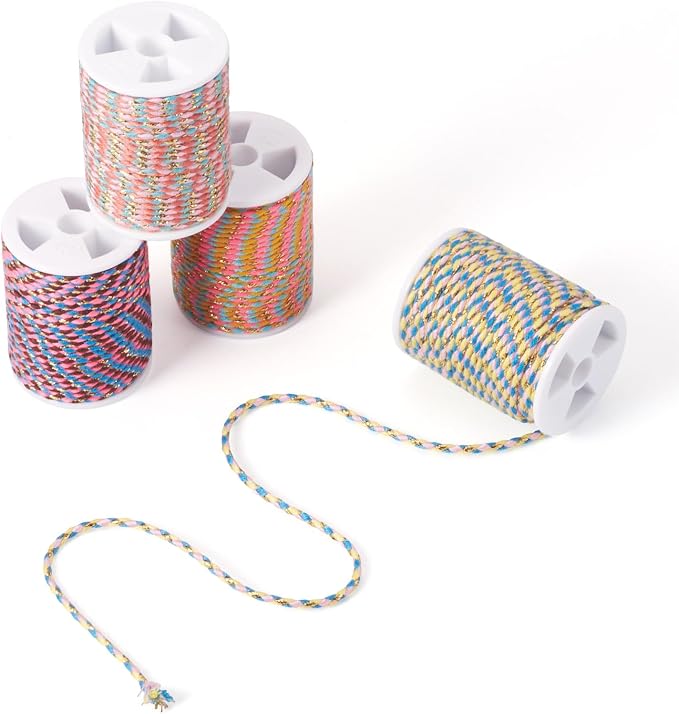 51.6 Feet Handmade Twine Braided Cord 1.5mm Ethnic Macrame Polycotton Rope - Image 2