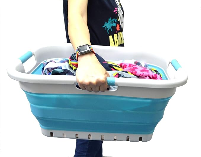 SAMMART 41L Collapsible Plastic Laundry Basket - Image 5