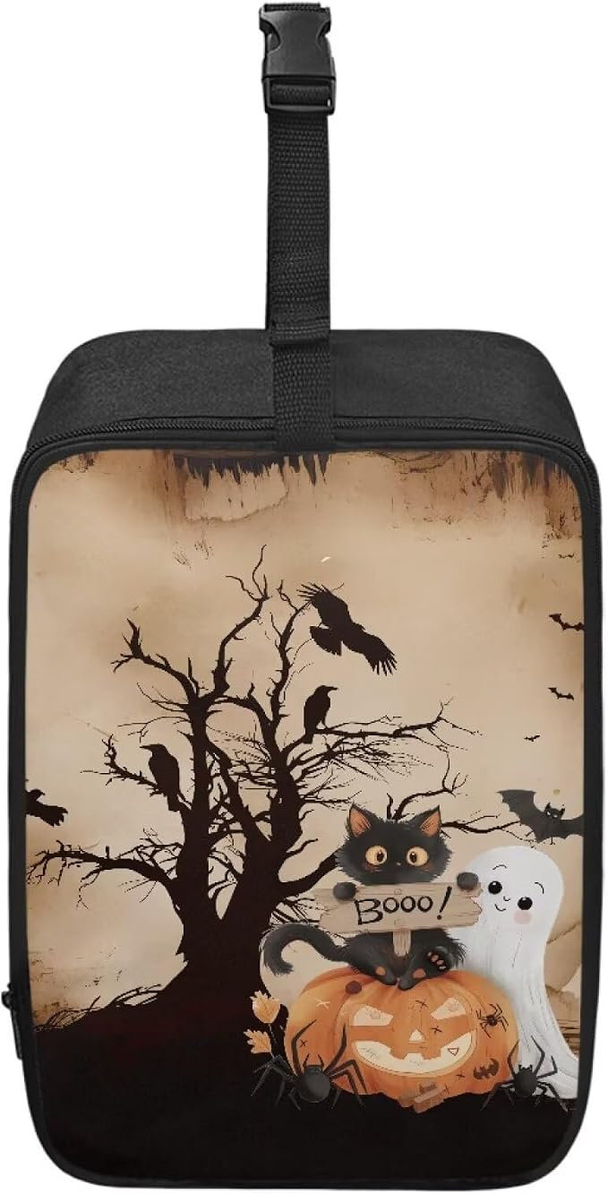 Glowing Pumpkin Ghost Irons Carrying Case Zippered Travel Carrying Bag by YUVAMAGIMO