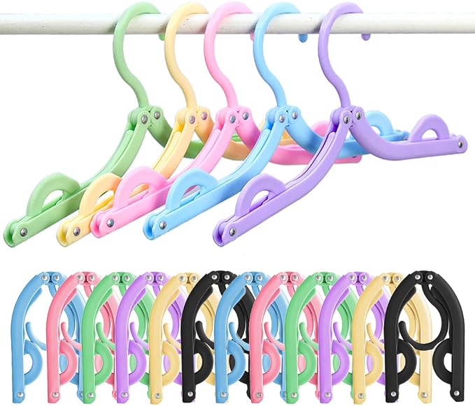 12pcs Travel Folding Hanger Household Multifunctional Portable Hanger by Heshebuy