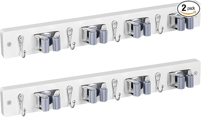 2 Pack Mop Broom Holder Wall Mount by OUTNILI