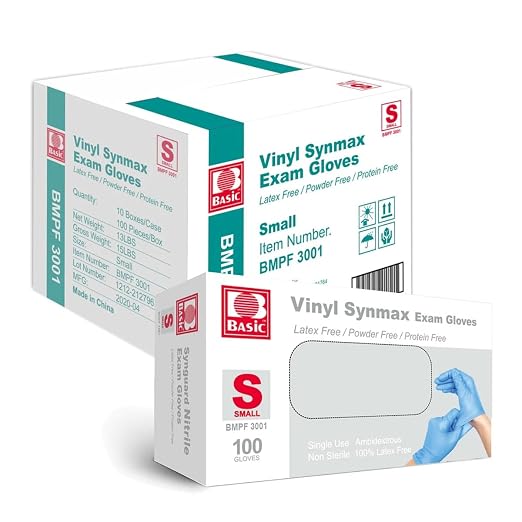 Basic Medical Synmax Vinyl Exam Gloves by JointownInternational