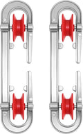 QWORK Plastic Aluminum Clothesline Separator Spreader Pulley, 2 Pack Heavy Duty by QWORK