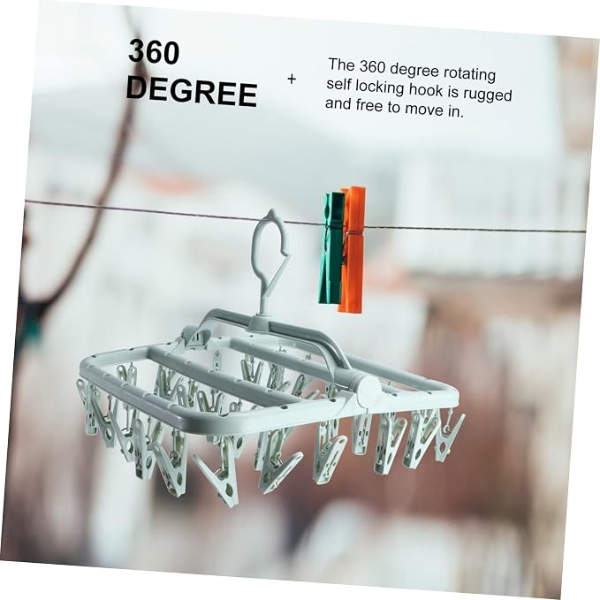 Foldable Plastic Clip Drying Rack - Image 4