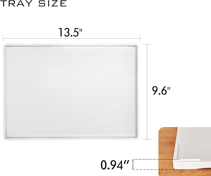 White Serving Tray for Serving Accessory, Elegant & Stackable Plastic Tray for - Image 6