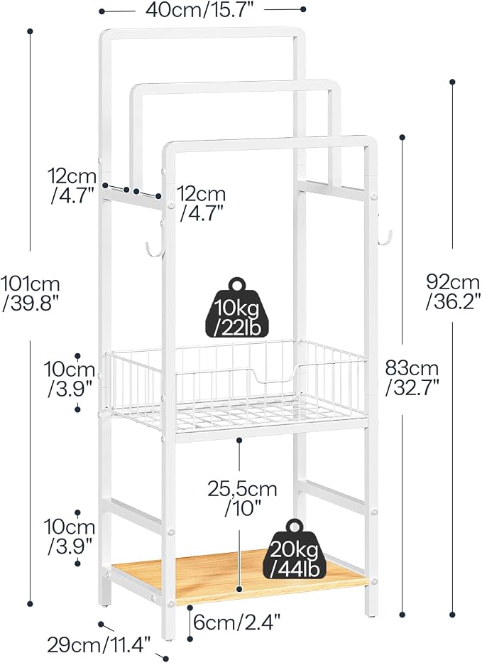 HOOBRO Free Standing Towel Rack, Blanket Rack - Image 4