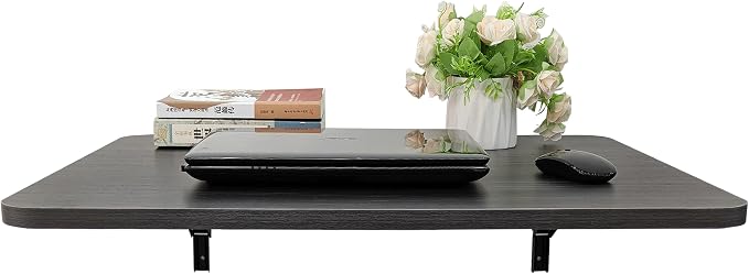 31" x 22.8" Wall Mounted Folding Desk, Floating Shelf Storage Table - Image 4