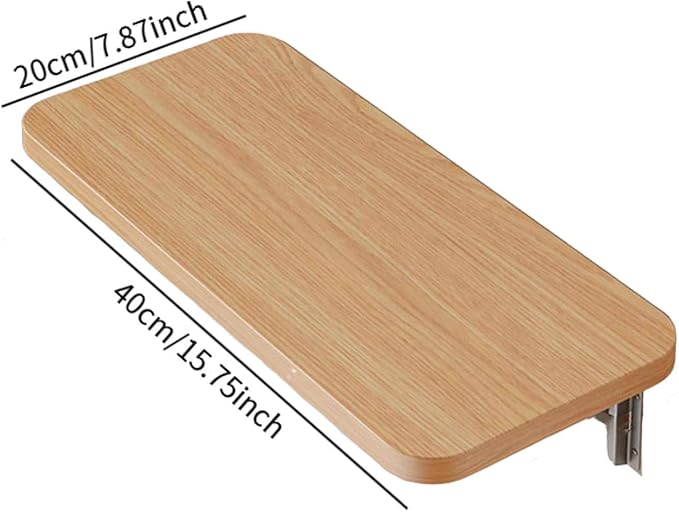 Folding Display Wall Shelf Wall Mounted Folding Table Wooden Board Foldable - Image 2