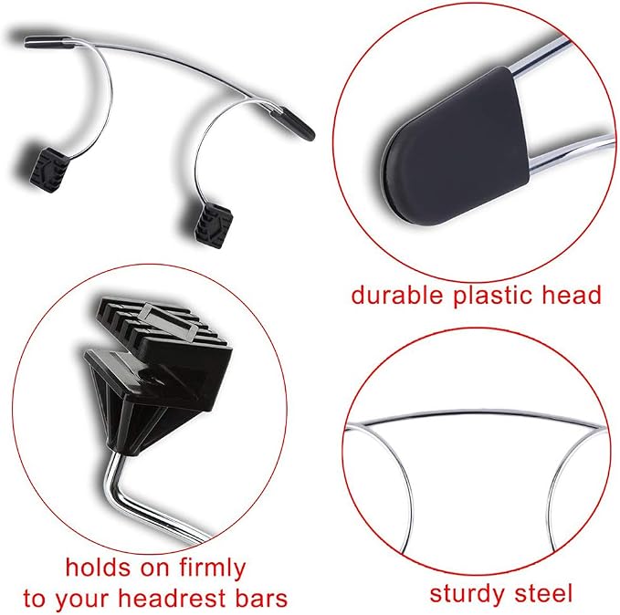 Car Seat Coat Rack Hanger Headrest Car Clothes Holder Jacket Suit Coat Hanger - Image 4