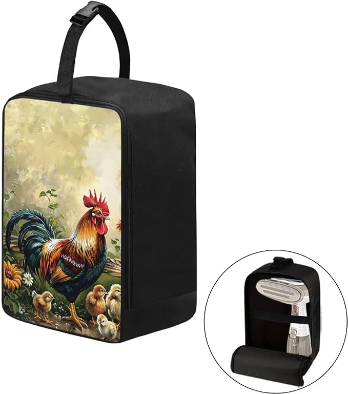 Portable Travel Iron Storage Bag Rooster Heavy Fabric Bag - Image 2