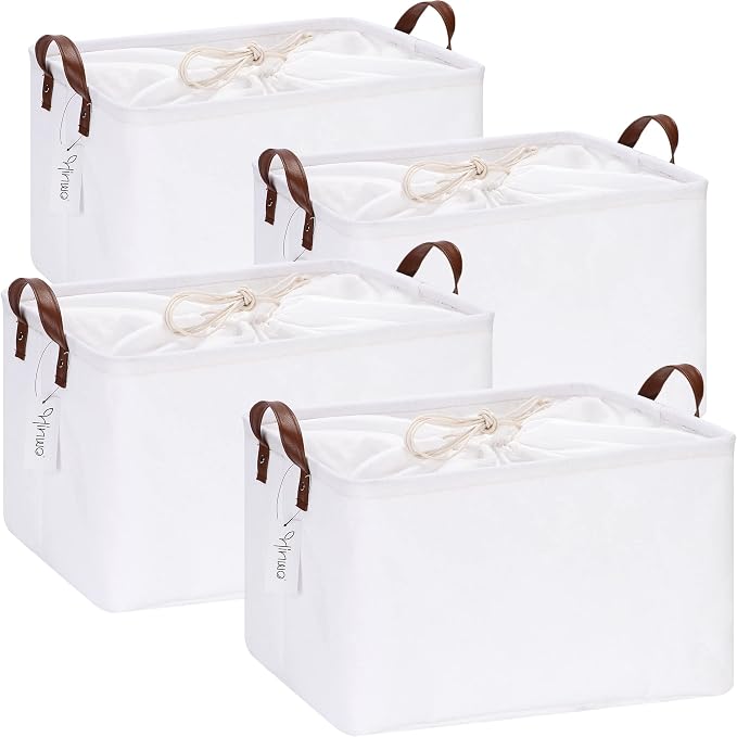 Hinwo 31L Large Storage Bins, Foldable Clothes Storage Baskets by Hinwo
