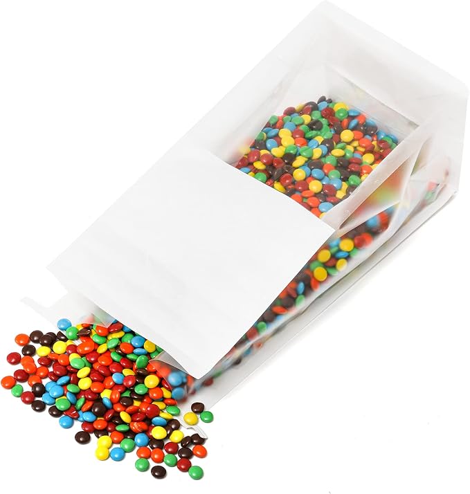 AVLA 50 Pack Bakery Bags with Window, Grease Proof Cookie Treat Bag, Coffee - Image 5